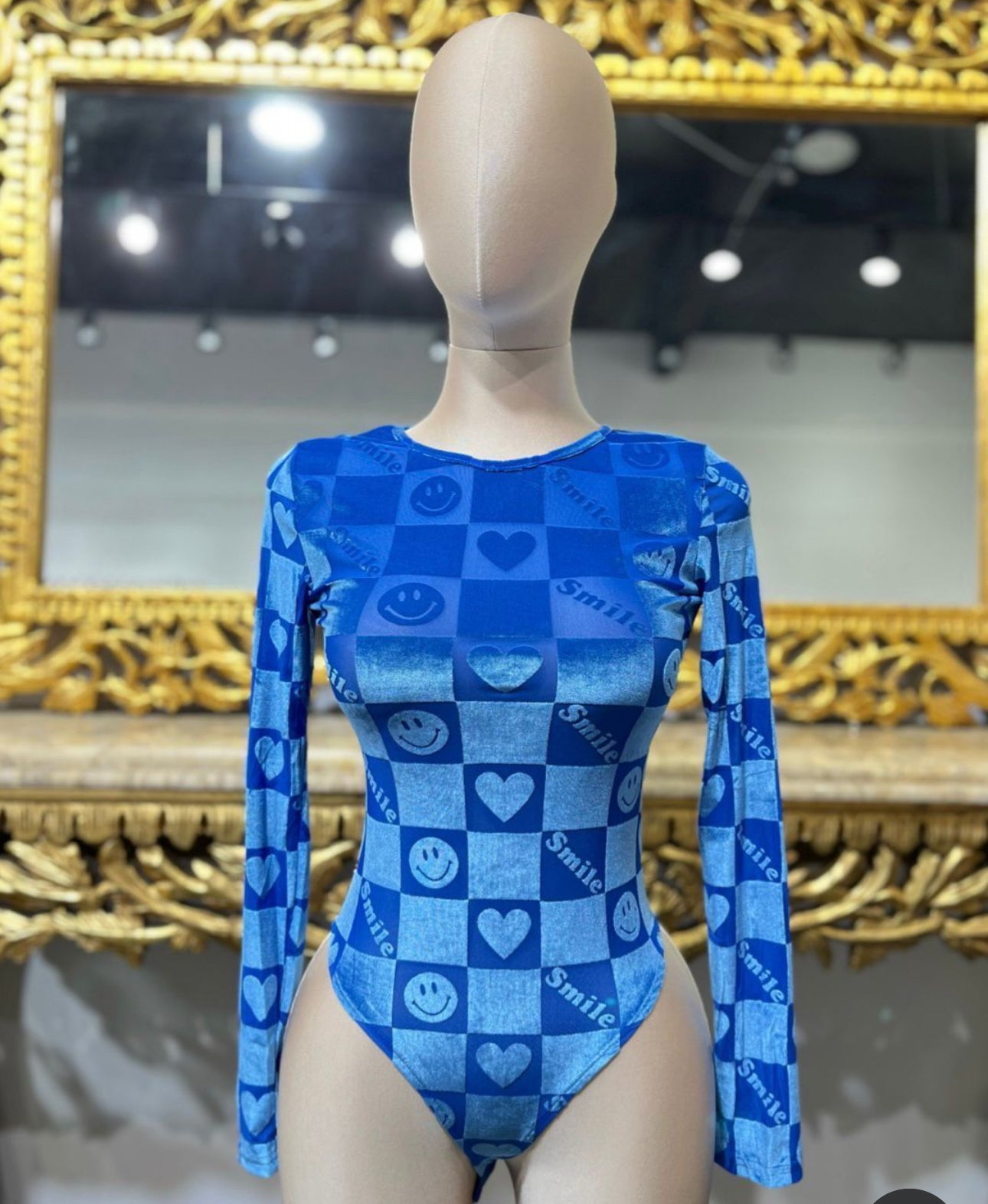 HEART 💙 SEE THRU  BODYSUIT